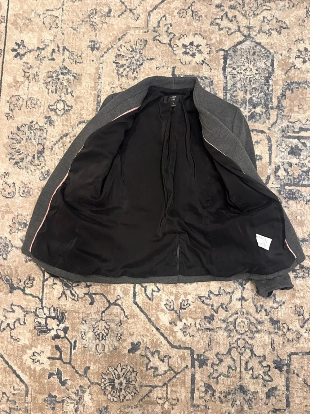 J Crew Women’s Dark Gray Open Front Blazer / Jacket size 2 - Picture 3 of 4
